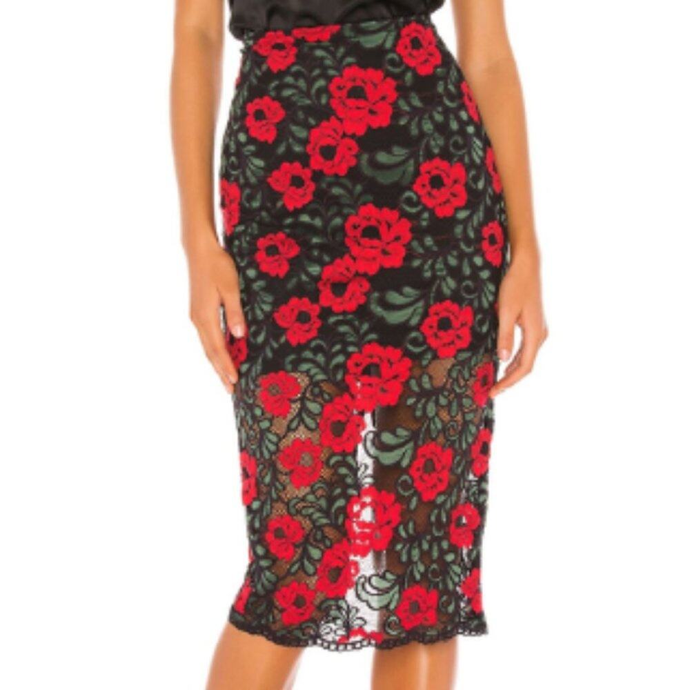 Lovers and Friends Camila Midi Skirt in Garden Rose NWOT Size Small